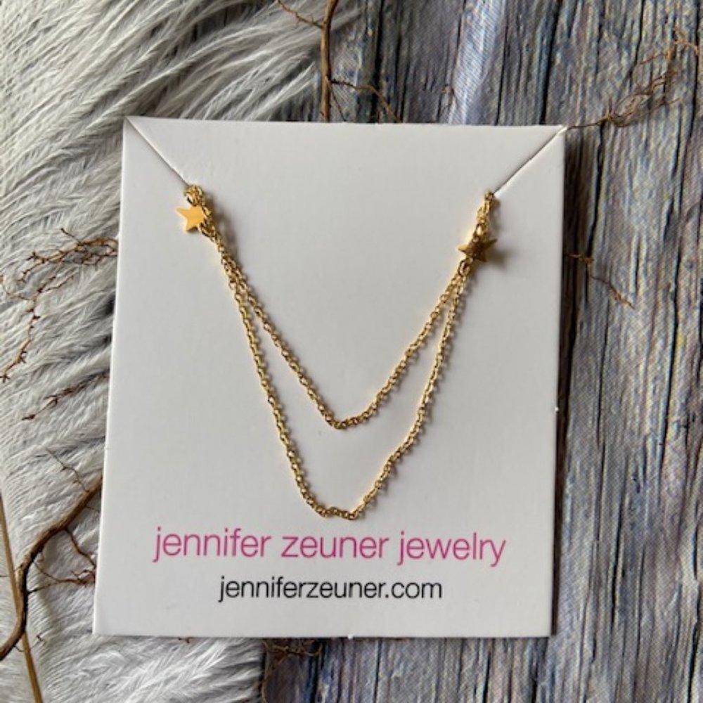 Jennifer Zeuner Star Double Chain Necklace